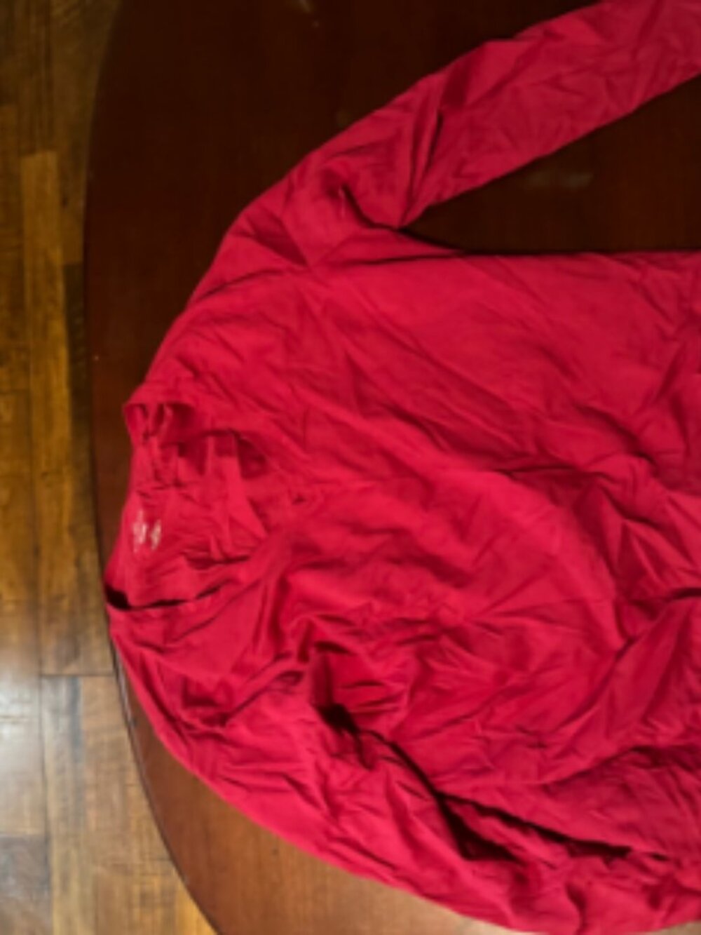 Lands' End Red Supima Cotton Long-Sleeve Top